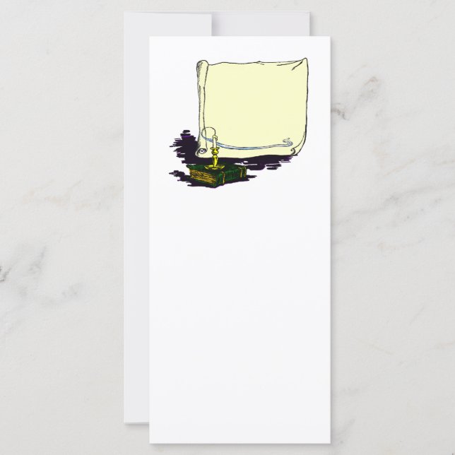 ヴィンテージバナーとろうそく付き本テンプレート (正面)