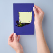 ヴィンテージバナーとろうそく付き本テンプレート チラシ (ハンドル)