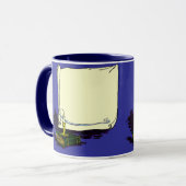 ヴィンテージバナーとろうそく付き本テンプレート マグカップ (正面左)