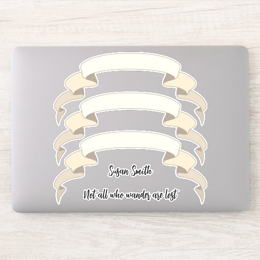 ヴィンテージバナーの名前またはスクラップブック作り用メッセージ シール (コンピューター)