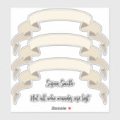 ヴィンテージバナーの名前またはスクラップブック作り用メッセージ シール (シート)