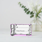 ヴィンテージバナーガラススリッパカスタムテーブルカード プレイスカード (スタンド正面)