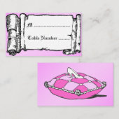 ヴィンテージバナーガラススリッパカスタムテーブルカード プレイスカード (正面/裏面)