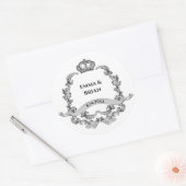 ヴィンテージバナークラウンクレスト ラウンドシール (封筒)