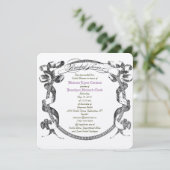 ヴィンテージバナーフローリッシュスクリプトブライダルシャワー 招待状 (スタンド正面)