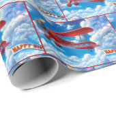 ヴィンテージバナー付き誕生日二面 ラッピングペーパー (ロールコーナー)