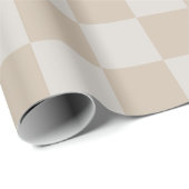 ヴィンテージバニラホワイトコーヒークリームチ市松模様にェス ラッピングペーパー (ロールコーナー)