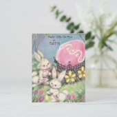 ヴィンテージバニーがイースターの大きな卵を引く シーズンカード (スタンド正面)