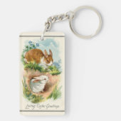 ヴィンテージバニーがイースターを愛する キーホルダー (裏面)