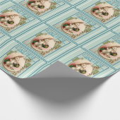 ヴィンテージバニーとイースターエッグ  ラッピングペーパー (角)