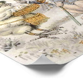 ヴィンテージバニーとシックのポスター ポスター (角)