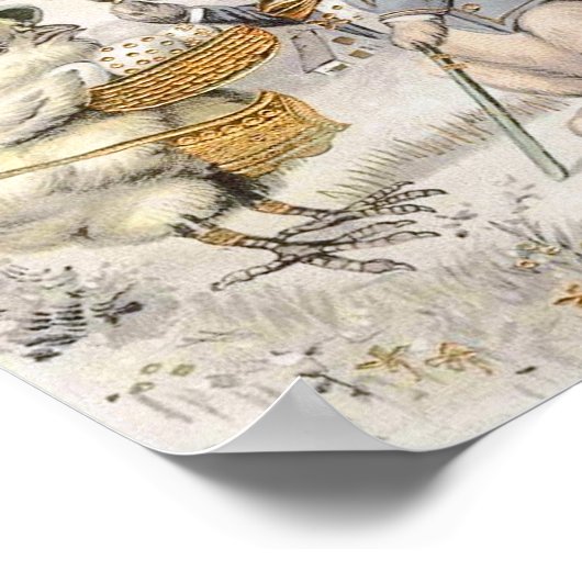 ヴィンテージバニーとシックのポスター ポスター (角)