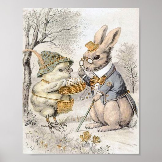 ヴィンテージバニーとシックのポスター ポスター (正面)