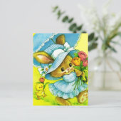 ヴィンテージバニーとシック・イースター シーズンポストカード (スタンド正面)