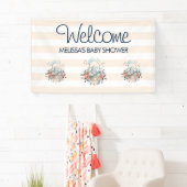 ヴィンテージバニーとドレスベイビーシャワー 横断幕 (インサイチュ)