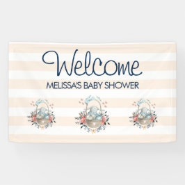 ヴィンテージバニーとドレスベイビーシャワー 横断幕