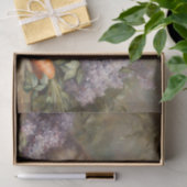 ヴィンテージバニーと薄紫花とニンジン 薄葉紙 (ギフト)