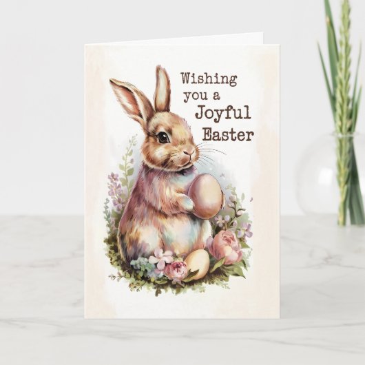 ヴィンテージバニーの喜びのイースター シーズンカード (正面)