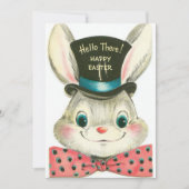 ヴィンテージバニーイントップハットカスタムレトロイースター シーズンカード (正面)