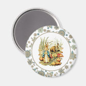 ヴィンテージバニーイースターギフト マグネット (正面/裏面)