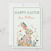 ヴィンテージバニーイースターグリーティング シーズンカード (正面)