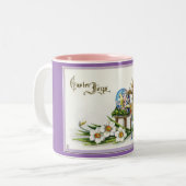 ヴィンテージバニーイースタージョイスマグ ツートーンマグカップ (正面左)