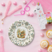 ヴィンテージバニーイースターパーティー紙プレート ペーパープレート (パーティー)