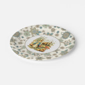 ヴィンテージバニーイースターパーティー紙プレート ペーパープレート (アングル)