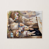 ヴィンテージバニーイースター卵市場 ジグソーパズル (横)