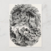 ヴィンテージバニーウサギ1800年代バニーズウサギ ポストカード (正面)