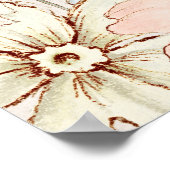 ヴィンテージバニーウッドランドガールウェルカムベビーシャワー ポスター (角)