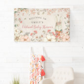 ヴィンテージバニーガールウェルカムバーチャルベビーシャワー 横断幕 (インサイチュ)