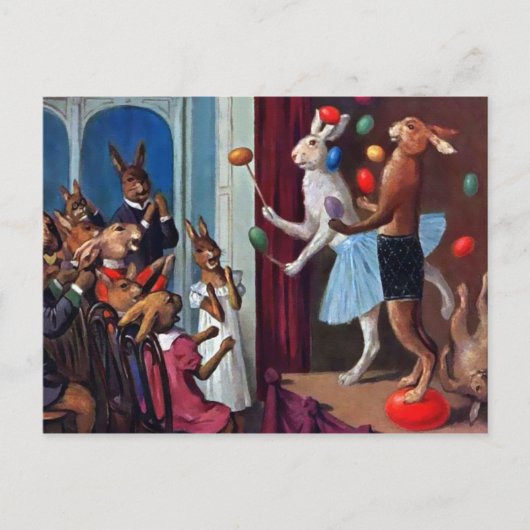 ヴィンテージバニーショーハガキ ポストカード (正面)