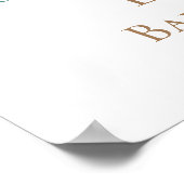 ヴィンテージバニースクリプトへようこそ赤ちゃんシャワーのサイン ポスター (角)