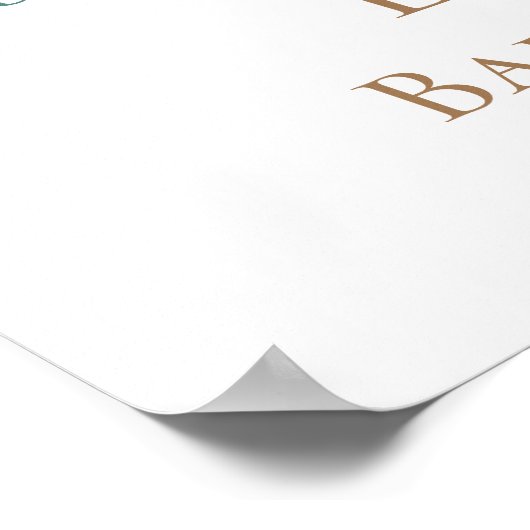 ヴィンテージバニースクリプトへようこそ赤ちゃんシャワーのサイン ポスター