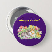ヴィンテージバニーズイースターボタン 缶バッジ (正面&裏面)