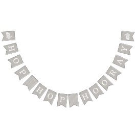 ヴィンテージバニーフレームイースターバントバナー – グレー バンティングフラッグ