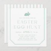 ヴィンテージバニーフレームイースターパーティの招待状 – ミント 招待状 (正面/裏面)