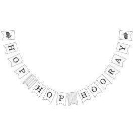 ヴィンテージバニーフレーム復活祭バナーブラック バンティングフラッグ