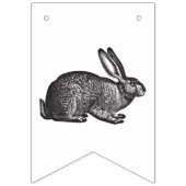 ヴィンテージバニーフレーム復活祭バナーブラック バンティングフラッグ (第1の旗)