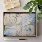 ヴィンテージバニーブルーフローラパリポストティッシュペーパー 薄葉紙 (ギフト)