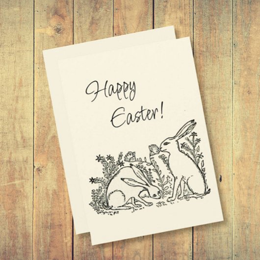 ヴィンテージバニーラビットハッピーイースター シーズンカード