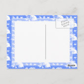 ヴィンテージバニーラビット（花の青と白） ポストカード (裏面)