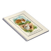 ヴィンテージバニー愛するイースターグリーティングノート ノートブック (右側)