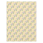 ヴィンテージバニー春の花イエローイースター テーブルクロス (正面)