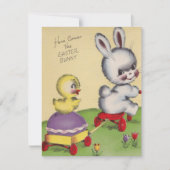 ヴィンテージバニー来ここイースターバニー シーズンカード (正面)