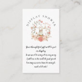 ヴィンテージバニー花模様ベビー表示シャワー エンクロージャーカード