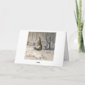 ヴィンテージバニー&ロビンインアスノーウッドホリデーカード シーズンカード (裏面)