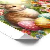 ヴィンテージバニーinガーデンイースター ポスター (角)