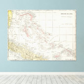 ヴィンテージバハマの地図(1901) キャンバスプリント (インサイチュ (ウッドフロア))